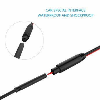 Backup camera special interface waterproof and shockproof cable connection for reliable functionality.