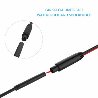 Absolute CAM2100S universal car front view camera showcasing 170 degree large angle of view and infrared night vision capability.