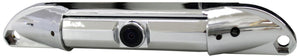 ABSOLUTE CAM800 Chrome License Plate Camera with night vision, wide-angle rear-view color camera for vehicle safety.