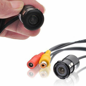  Absolute CAM870 night vision backup cam with audio and video connectors for clear rear visibility.