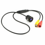 Absolute CAM870 night vision backup camera with connecting cables for easy installation.