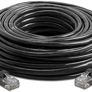 American Terminal EPC100BK 100' Cat6 patch cable Cat6a Ethernet network patch cable RJ45 23AWG 600M solid copper wire 100' Black