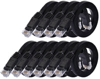 Thumbnail for 10 American Terminal EPC3BL 3' Cat6 patch cable<br/>Cat6a Ethernet network patch cable RJ45 23AWG 600M solid copper wire 3' black