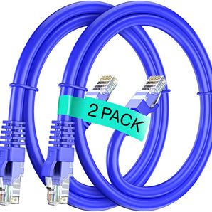 2 American Terminal EPC3BL 3' Cat6a Ethernet network patch cable solid copper