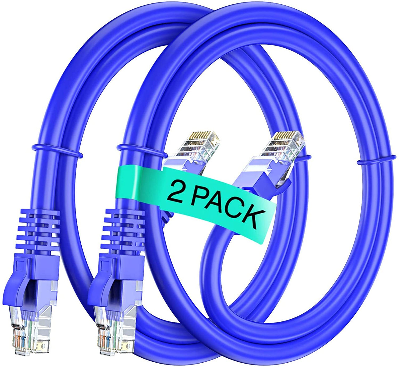 2 American Terminal EPC3BL 3' Cat6 patch cable<br/>Cat6a Ethernet network patch cable RJ45 23AWG 600M solid copper wire 3' blue
