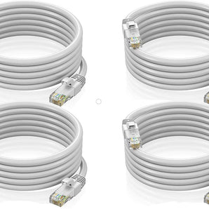 4 A-T EPC3WH 3' Cat6 patch cable Cat6a Ethernet network patch cable RJ45 23AWG 600M solid copper wire 3' White