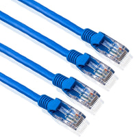 Thumbnail for 4 American Terminal EPC3BL 3' Cat6 patch cable<br/>Cat6a Ethernet network patch cable RJ45 23AWG 600M solid copper wire 3' blue