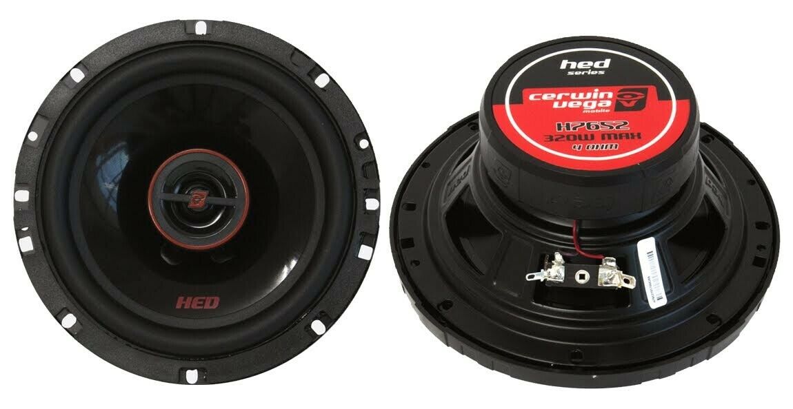 Cerwin Vega 6.5 and 6x9 2-Way Coaxial Speaker Combo 4 Ohm HED Series H7652 H7692