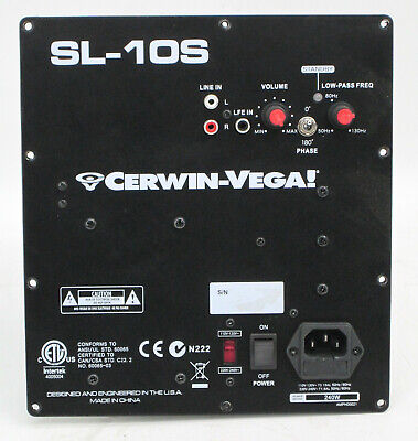 2 Cerwin Vega SL-10S 10" Powered Subwoofer 212 Watts