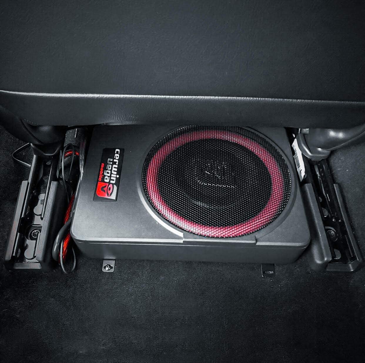 Cerwin Vega Mobile VPAS10 <br/>Under Seat  550W Max 10" Powered 2Ohm Car Subwoofer amplifier installation kit