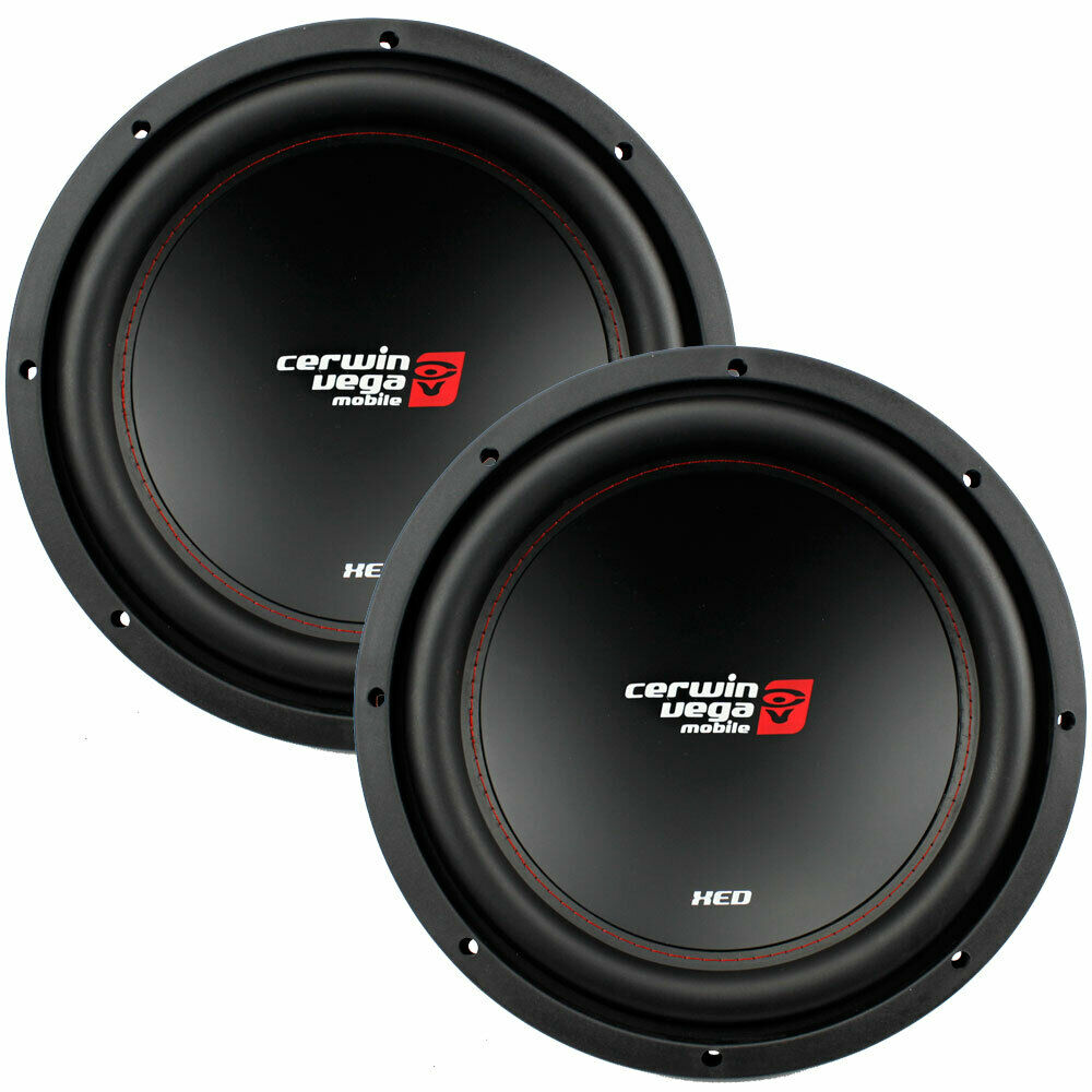 tyran skuffet betale 2 Cerwin Vega XED12V2 XED-Series 1000W 12" SVC 4-OHM Car Audio Subwoof –  absoluteusa