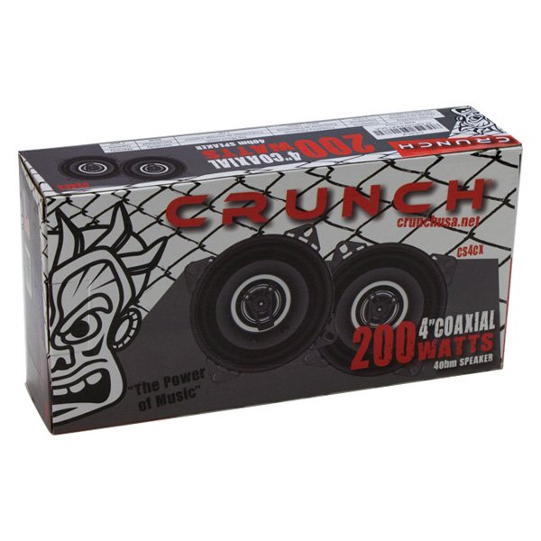 Crunch Ground Pounder CS4CX 200W 4" 2-Way CS Series Coaxial Car Speakers