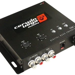 Cerwin Vega CVM1 Vega Series Digital Car Audio Bass Enhancer with controls and inputs.