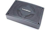 ROCKFORD FOSGATE PS-8 powered enclosed subwoofer speaker amplifier in a compact design.