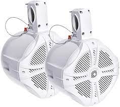 Power Acoustik MWT-80W 8″ Waterproof Marine Wake Tower Speakers Pair White