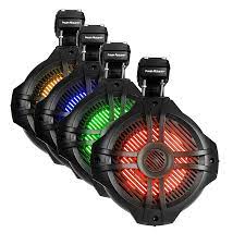 Power Acoustik MWT-65BL 6.5″ Marine Wake Tower Speakers with RGB LED Lights