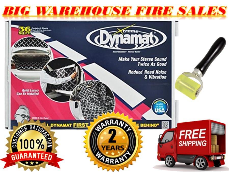 Dynamat 10455 Xtreme Bulk Pack 36 SQ FT (9 Sheets) Sound/Vibration Damping for an Entire Car + Roller