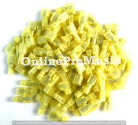 Thumbnail for 100 Pieces 12 - 10 GA Gauge 12v Yellow Nylon Male Disconnect MDNY250