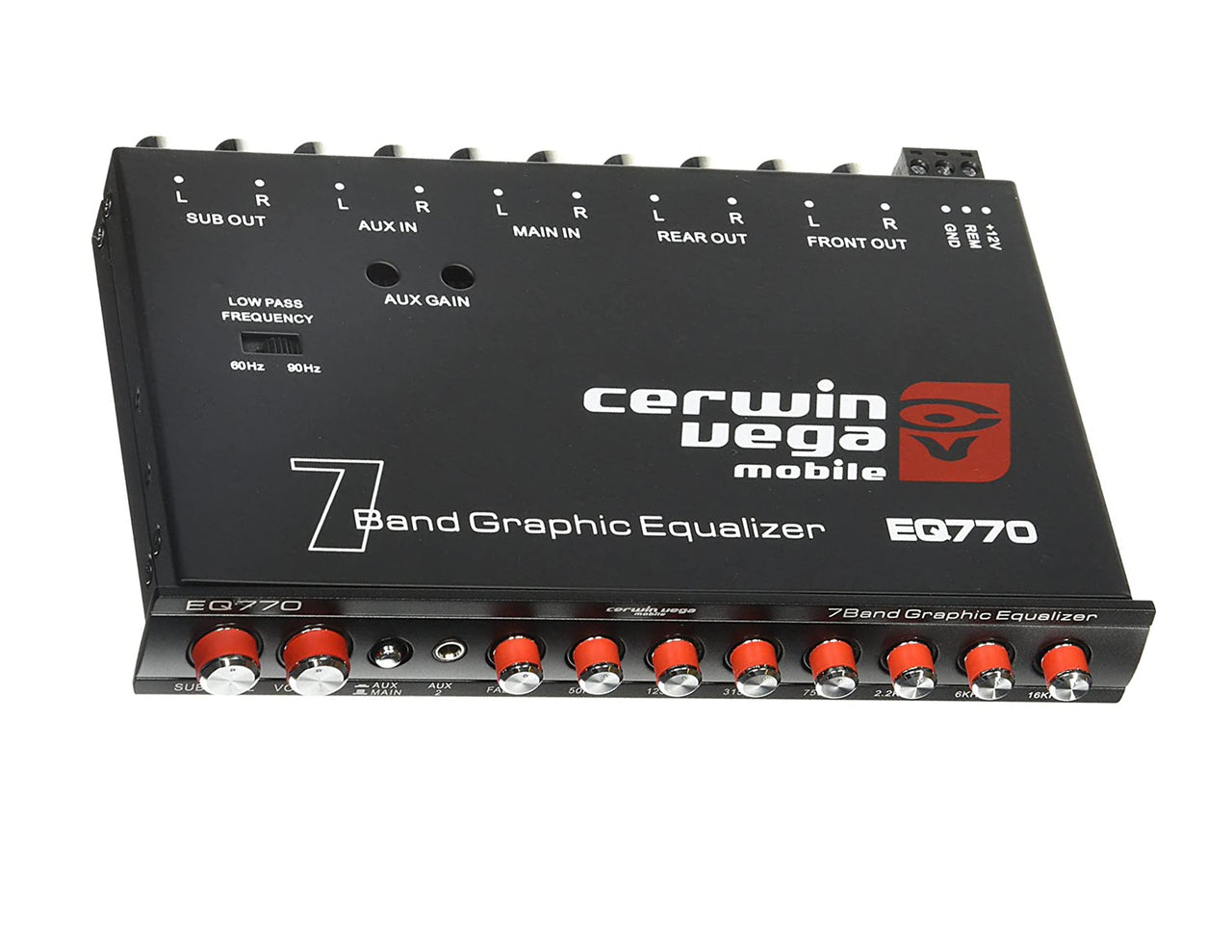 Cerwin Vega EQ770 7-Band Graphic Equalizer with Auxiliary Input+ Free Absolute Electrical Tape+ Phone Holder