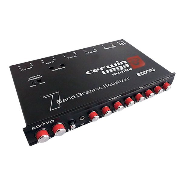 Cerwin Vega EQ777 7-Band Graphic Equalizer with Auxiliary Input+ Free Absolute Electrical Tape+ Phone Holder