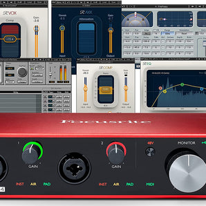 Focusrite Scarlett 4i4 USB Audio/MIDI Interface (3rd Gen) Bundle with 4x XLR-XLR Cable