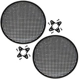 MR DJ 2x Black Waffle Mesh 12 In Speaker Grill