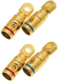 Thumbnail for Absolute GRT102-4 2 Pair 2 Gauge Gold Power Ring Terminal