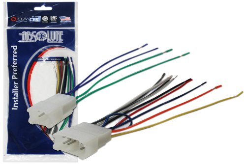 Absolute USA H950/1761 Radio Wiring Harness for Toyota 1987-2008 Power 4 Speaker (70-1761, TWH-950)