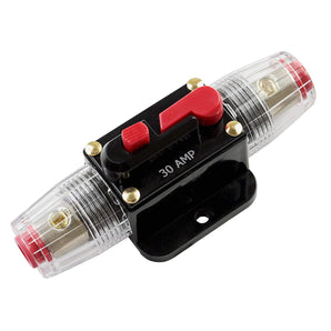 Absolute ICB30 30 Amp Circuit Breaker 4/8 AWG Inline Manual Reset Fuse Holder