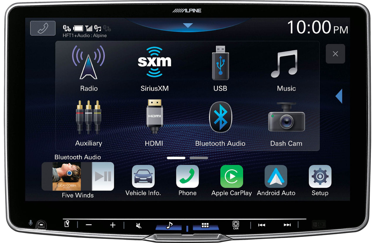 Alpine Halo9 iLX-F511 Digital multimedia receiver an 11" touchscreen that fits in a DIN dash opening (does not play discs)