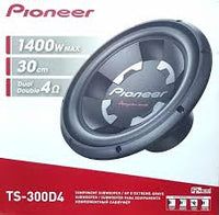 Thumbnail for Pioneer TS-300D4 12 Inch 1400 Watts Max Power Dual 4-Ohm Voice Coil Car Audio Stereo Subwoofer Loudspeakers