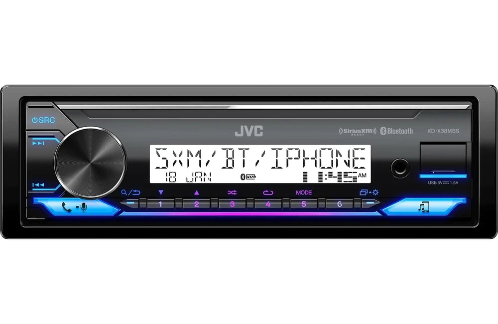 JVC KD-X38MBS Bluetooth Receiver w/USB/13-Band EQ Fits 87-95 JEEP WRANGLER YJ