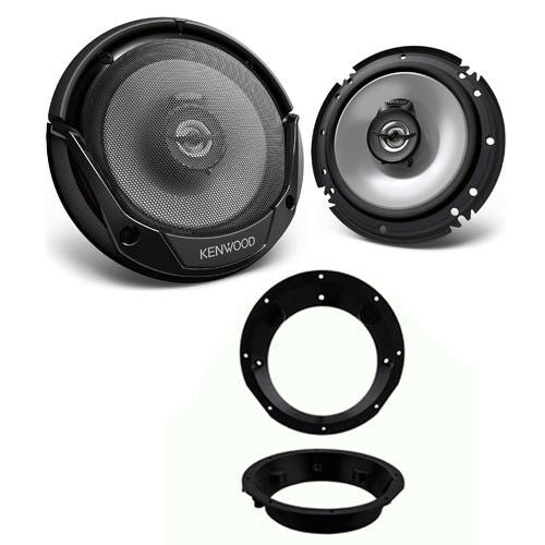 For Harley Davidson Touring Kenwood KFC-1665S 6.5” Speaker Package  & American Terminal Speaker Adapter Install Kit Stereo Radio