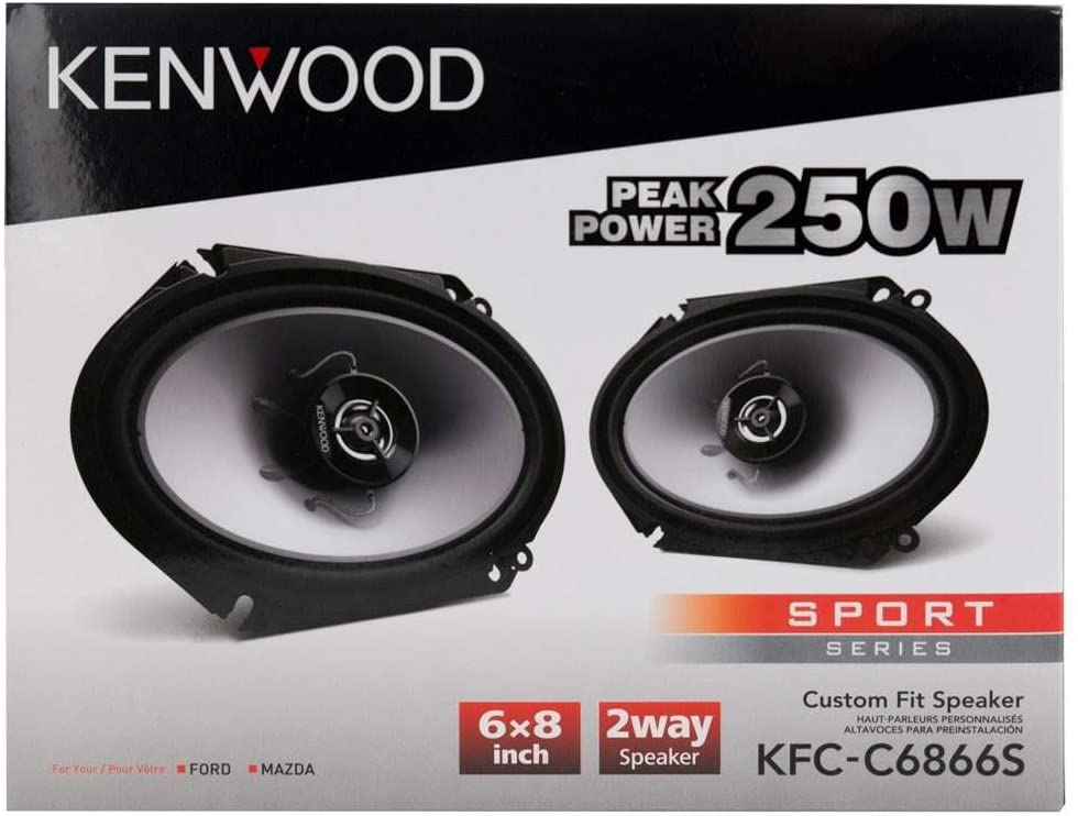 Kenwood Car KFCC6866S 6x8" 500 Watt 2-Way Car Audio Coaxial Speakers Stereo