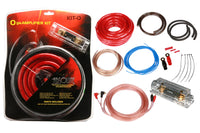 Thumbnail for Absolute 6000W 0 Gauge Amp Kit Amplifier Install Wiring Complete 0 Ga Car Wires Red