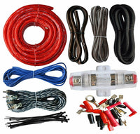 Thumbnail for Absolute 2000W KIT-4 Gauge Amp Kit Amplifier Install Wiring Complete 4 Ga Car Wires Red