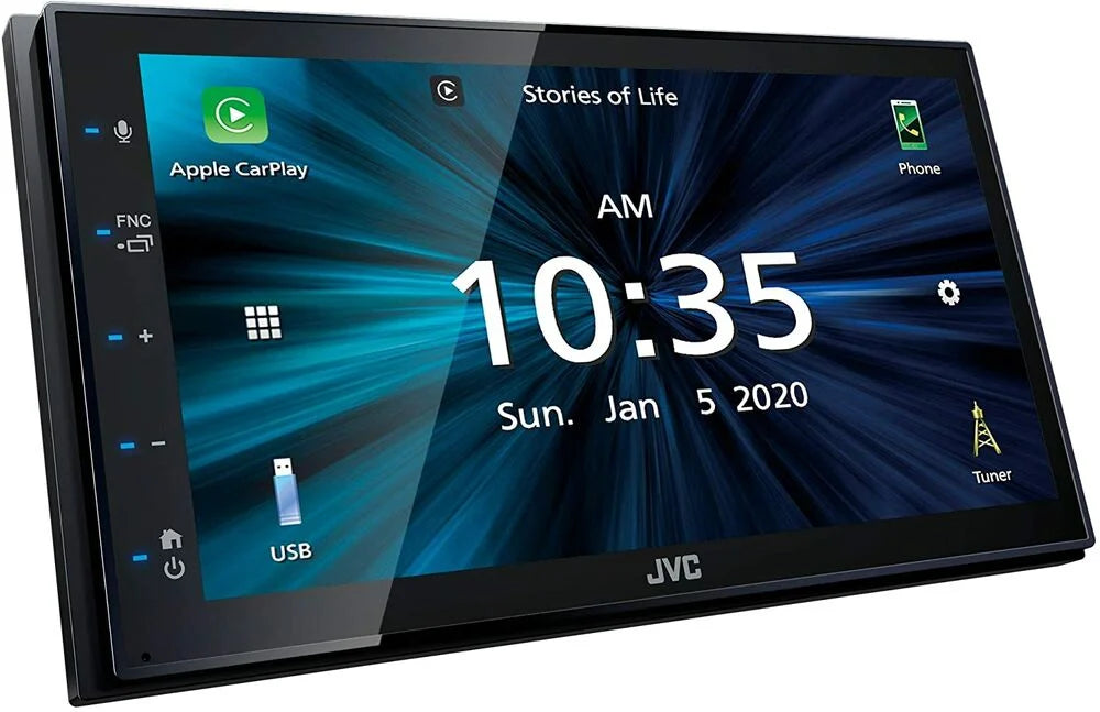 JVC KW-M56BT 6.8" Double-DIN Touchscreen Digital Multimedia Receiver with Bluetooth, Apple CarPlay, Android Auto (Sirius XM Ready)