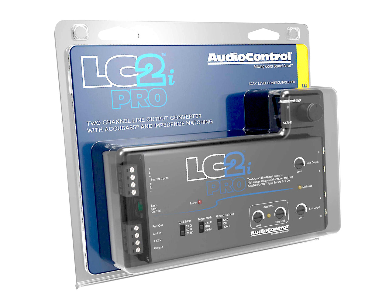 AudioControl LC2i PRO 2-channel line output converter+ Free Absolute Electrical Tape+ Phone Holder