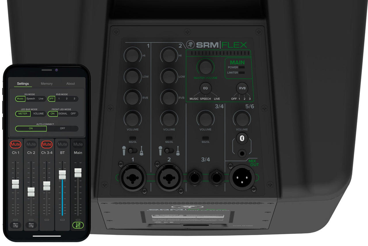 Mackie SRM-Flex 1300 Watt Line Array DJ Speaker PA System w/Sub+ Certified Headphones