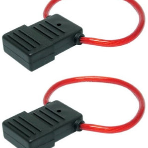 2 Absolute MAXIFH-2 Waterproof Inline Maxi Fuse Holder With Cover With 8" 8G Wire