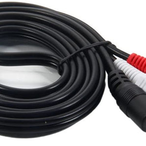 Absolute USA Y Cable Splitter 1-Mini Plug, 2-RCA Plugs (6 feet)