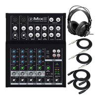 Thumbnail for Mackie Mix8 8-Channel Compact Mixer Bundle with MR DJ Headphones, Two 1/4