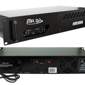 MR DJ AMP2800 2800W P.M.P.O 2-Channel RMS bridgeable dynamic series PA DJ power amplifier