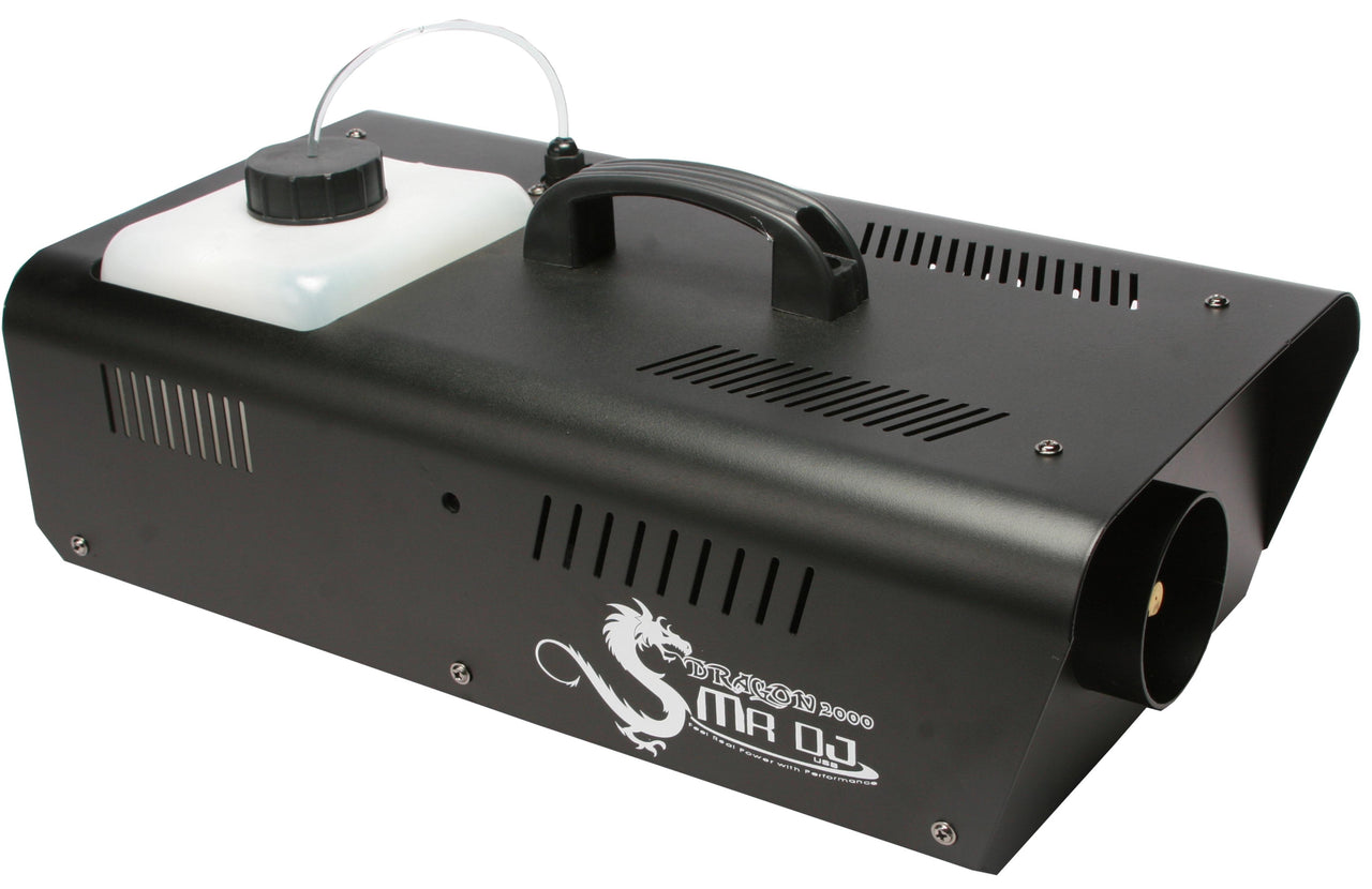 MR DJ DRAGON2000 2000W fog smoke machine with wire & wireless remote & fog fluid, quick heat-up thick fog