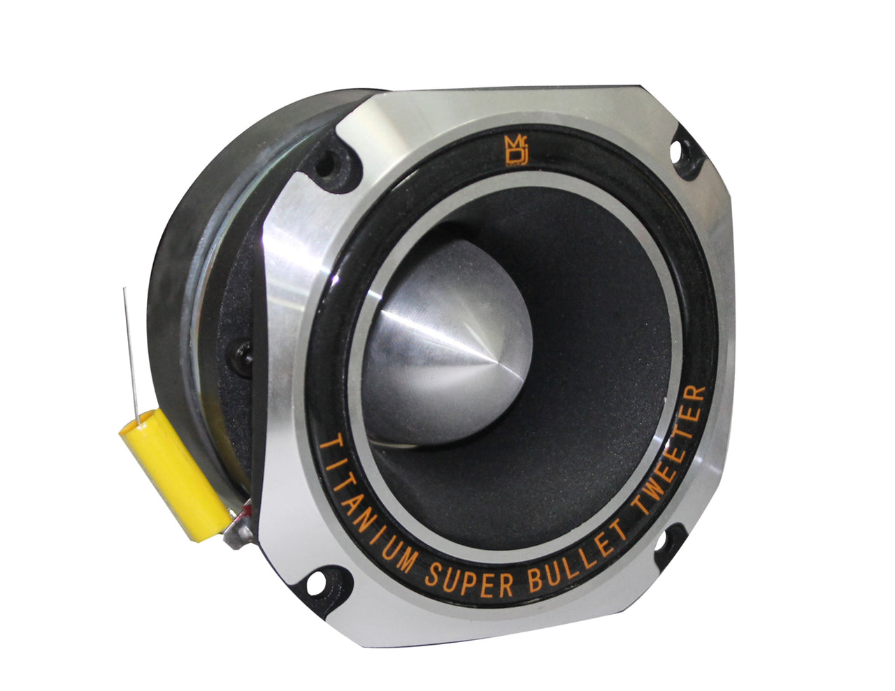 Mr. Dj HDT1000S 4-Inch 500W Titanium Bullet High Compression Tweeter (Chrome)