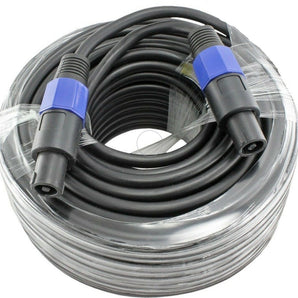 Mr. Dj CSMSM100 100 Feet Speakon Male to Speakon Male PA DJ Speaker Cable