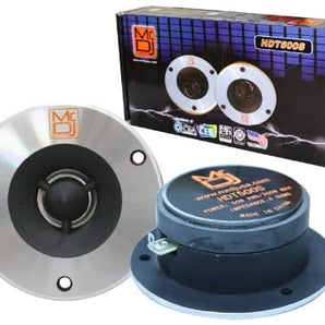 Mr. Dj HDT500S 600W Pair Slim 4-Inch Titanium Bullet High Compression Tweeter for Car, Van, ATV, UTV, Marine, Boat, Motorcycle, Motorsports, and Competition