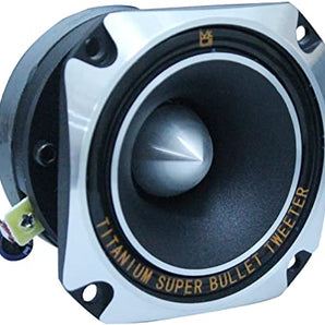 Mr. Dj HDT700S 3.5-Inch Titanium Bullet High Compression Tweeter for Car, Van, ATV, UTV, Marine, Boat, Motorcycle, Motorsports, and Competition
