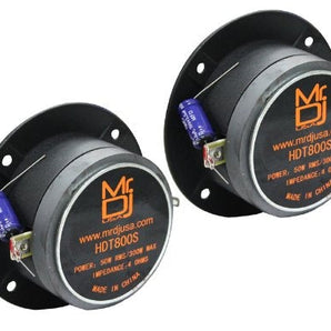 MR DJ HDT800S Pair 4" Speaker Size 400 Watt High Compression Aluminum Titanium Bullet Super Tweeter