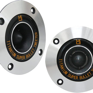 MR DJ HDT800S Pair 4" Speaker Size 400 Watt High Compression Aluminum Titanium Bullet Super Tweeter